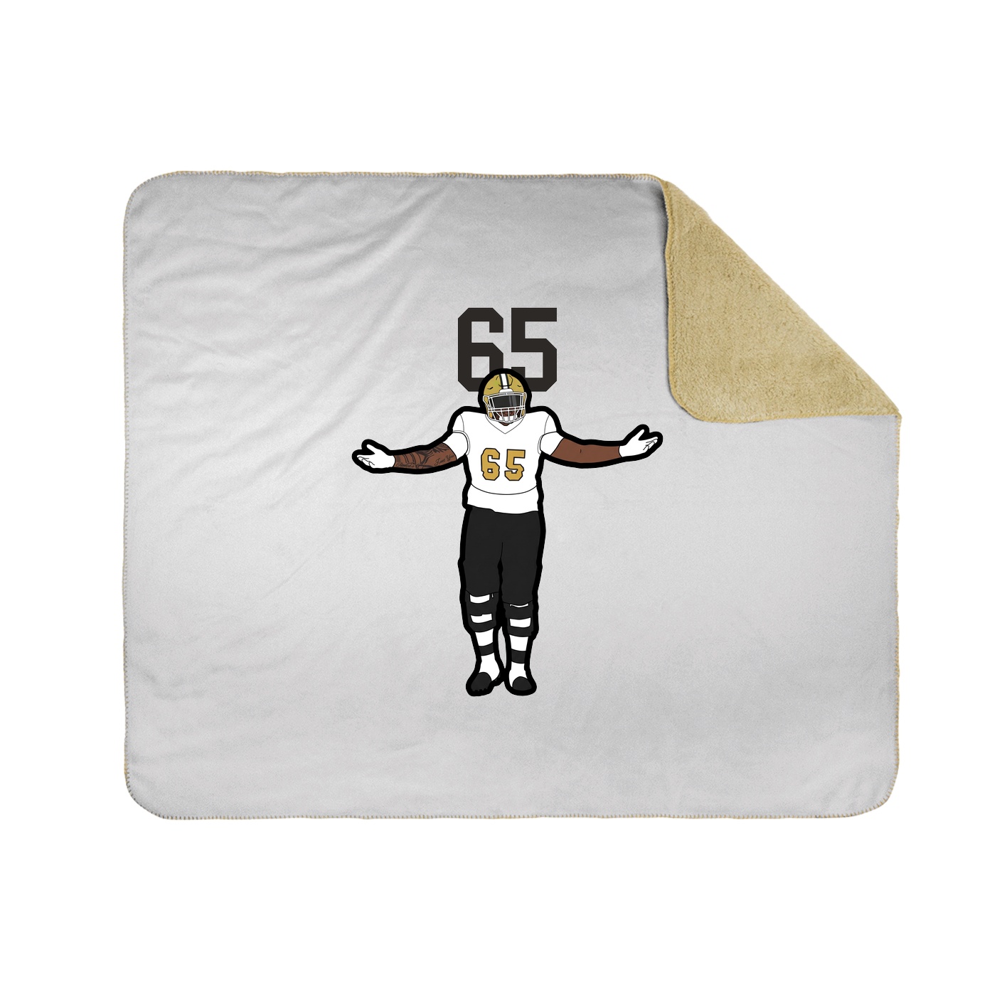 Throw Blanket — Number Top in White