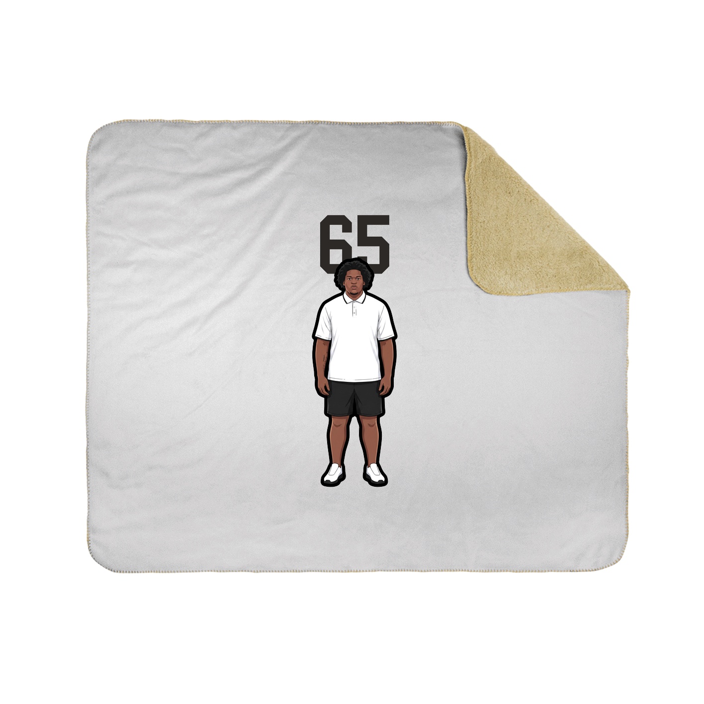 Throw Blanket — Number Top in White