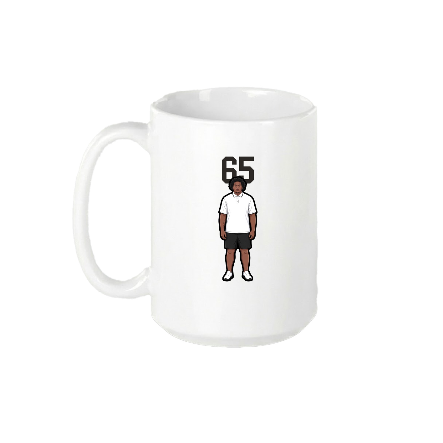 15oz Coffee Mug — Number Top in White