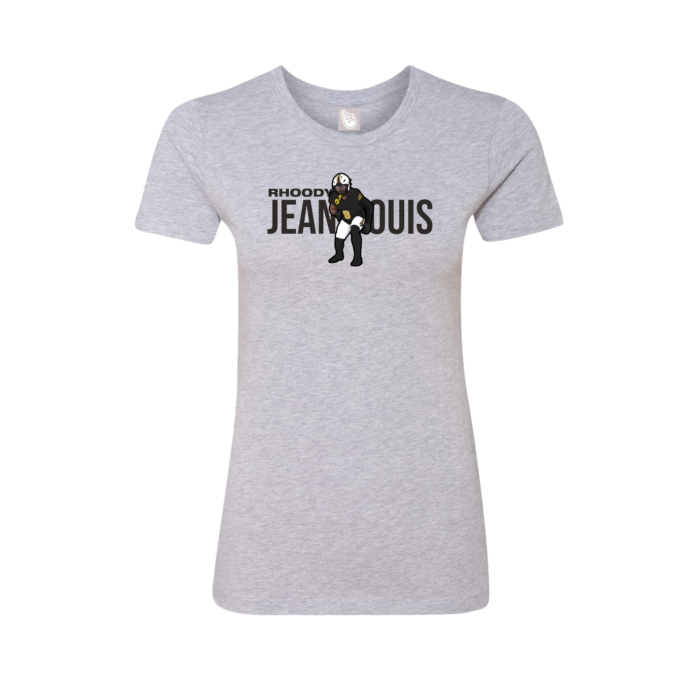 Fitted Women's Tee — Player Name in Grey