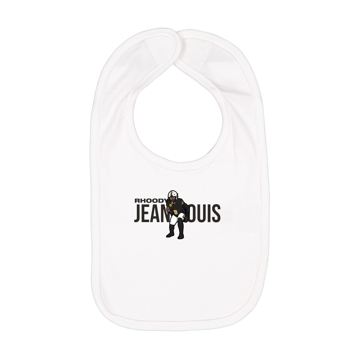 Infant Bib — Player Name in White