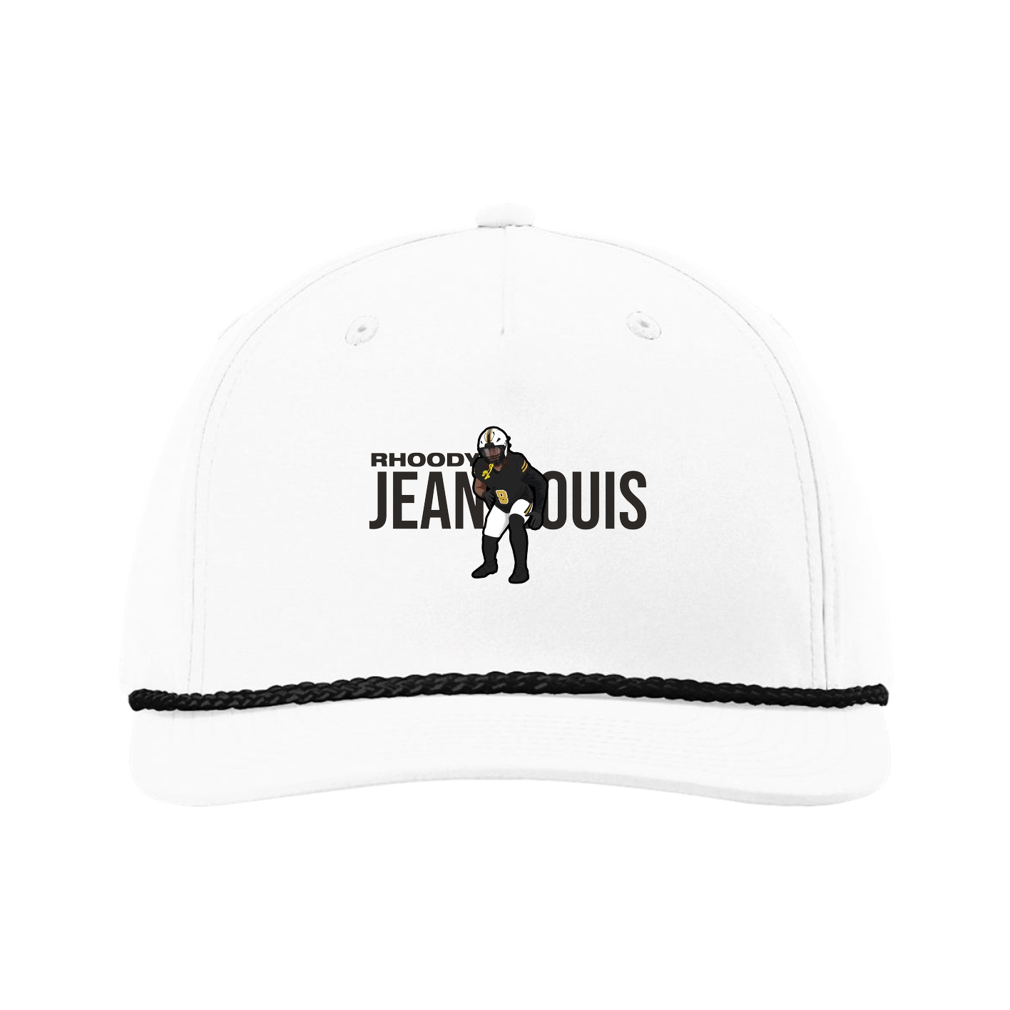 Five-Panel Classic Rope Cap — Player Name in White