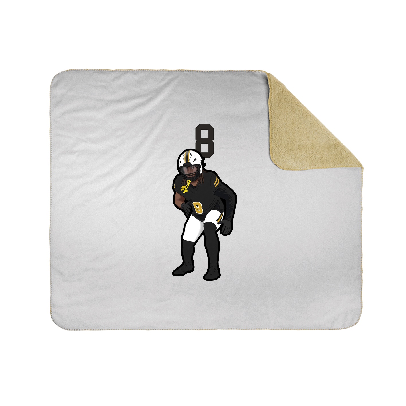 Throw Blanket — Number Top in White