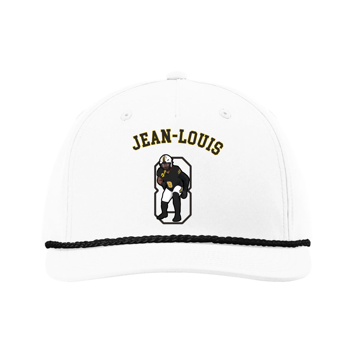 Five-Panel Classic Rope Cap — Shirsey Arch in White