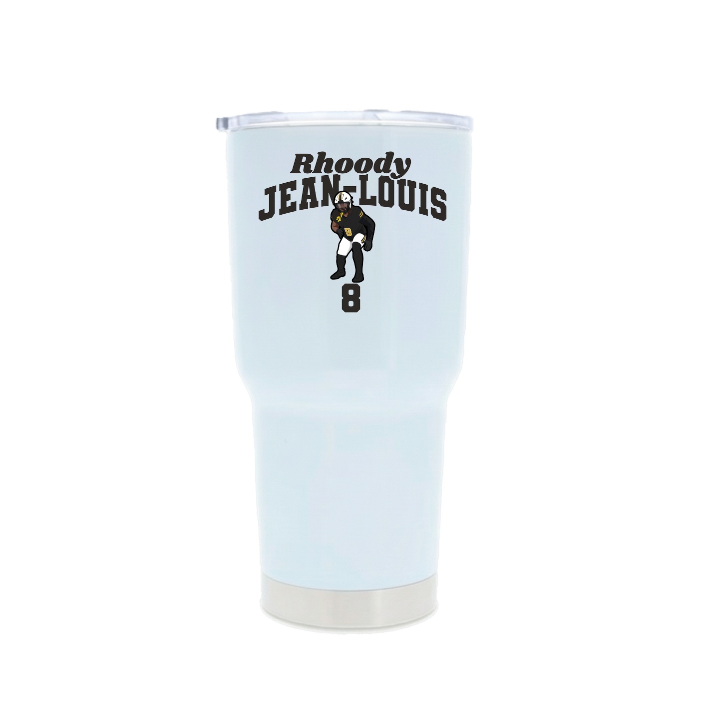 30oz Stainless Steel Tumbler — Signature Arch in White