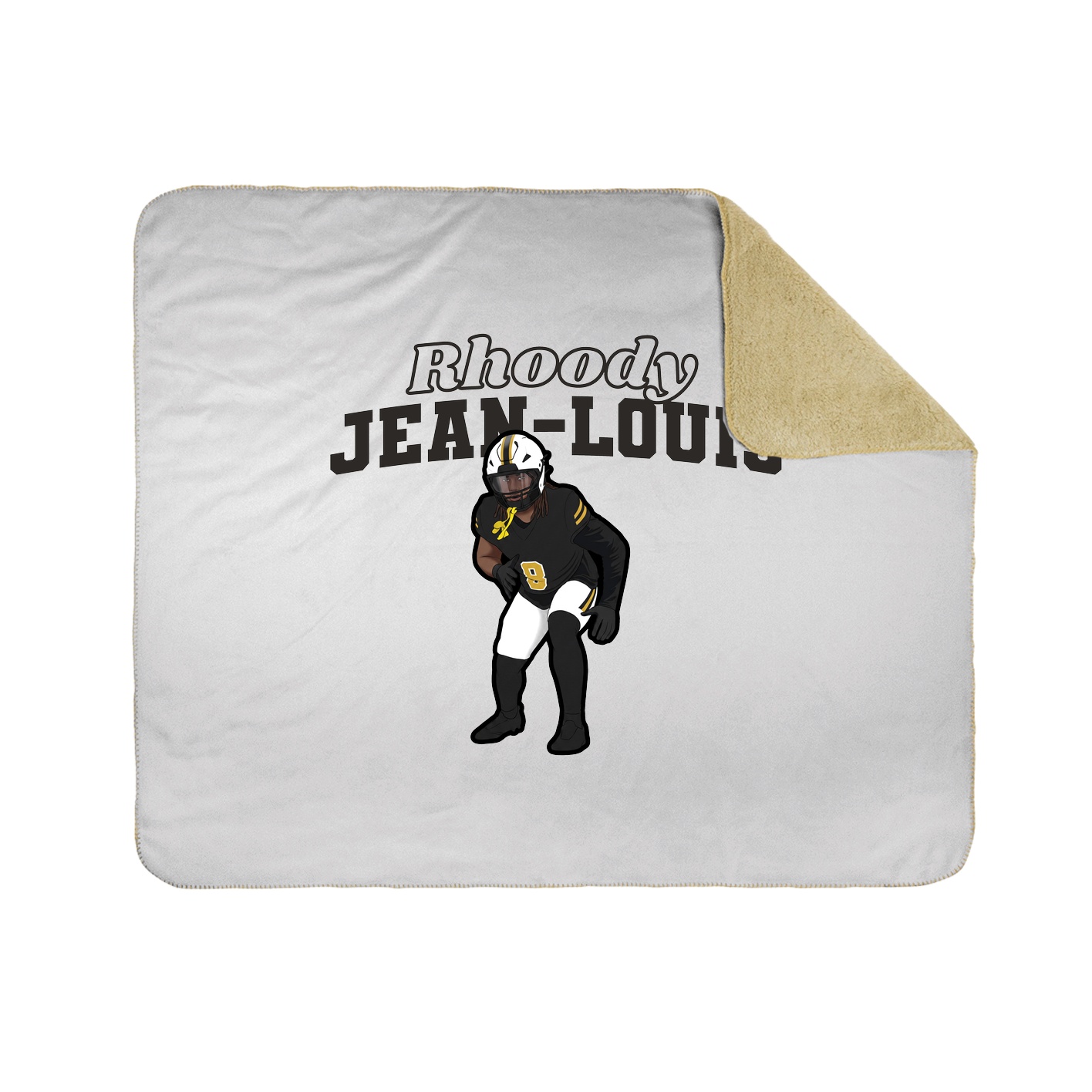 Throw Blanket — Name Arch in White
