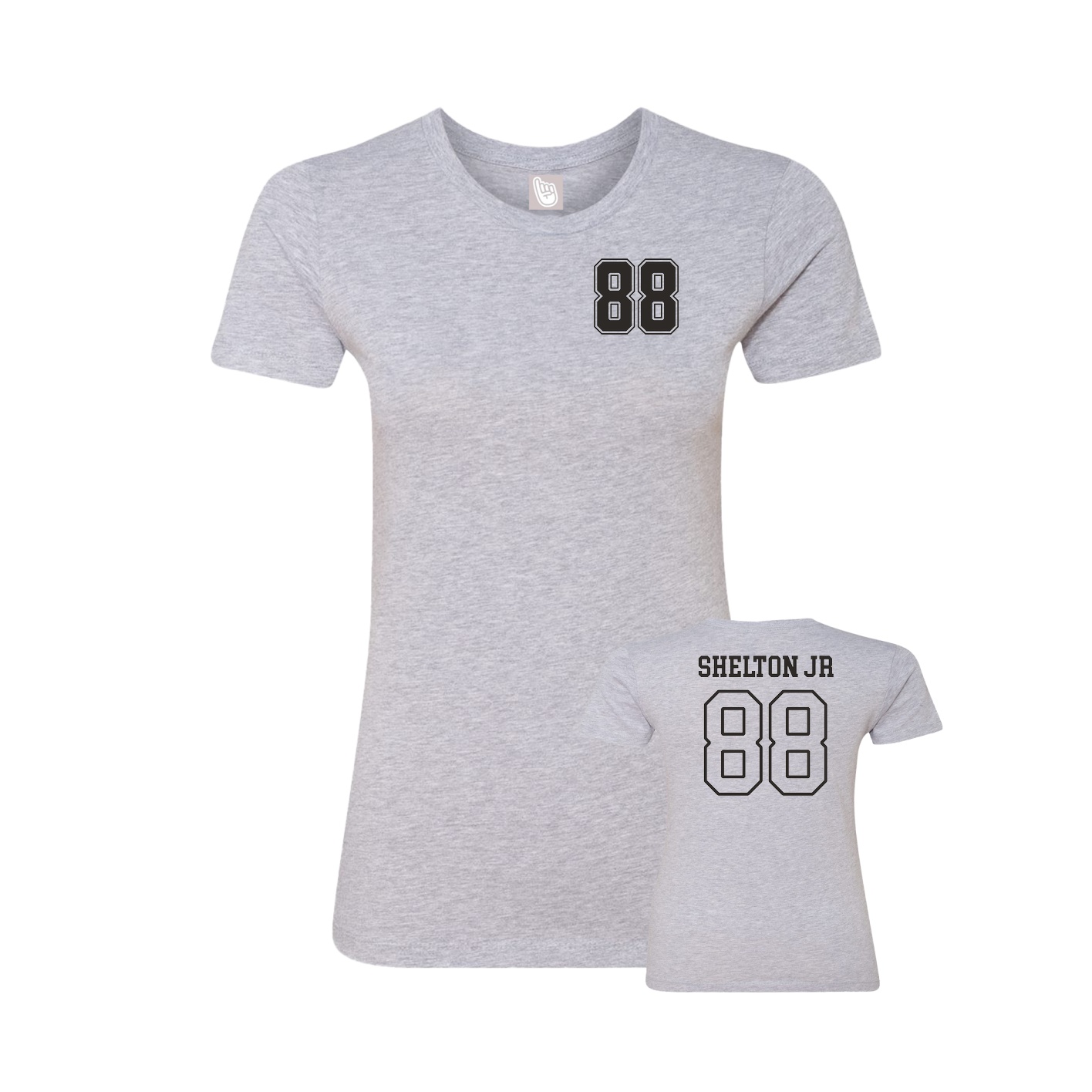 Womens Tee — Chest Back in Grey