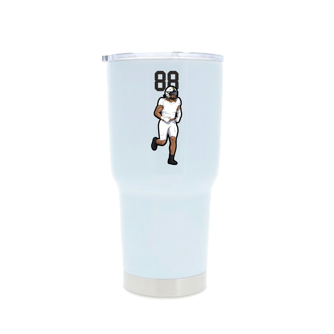 30oz Stainless Steel Tumbler — Number Top in White