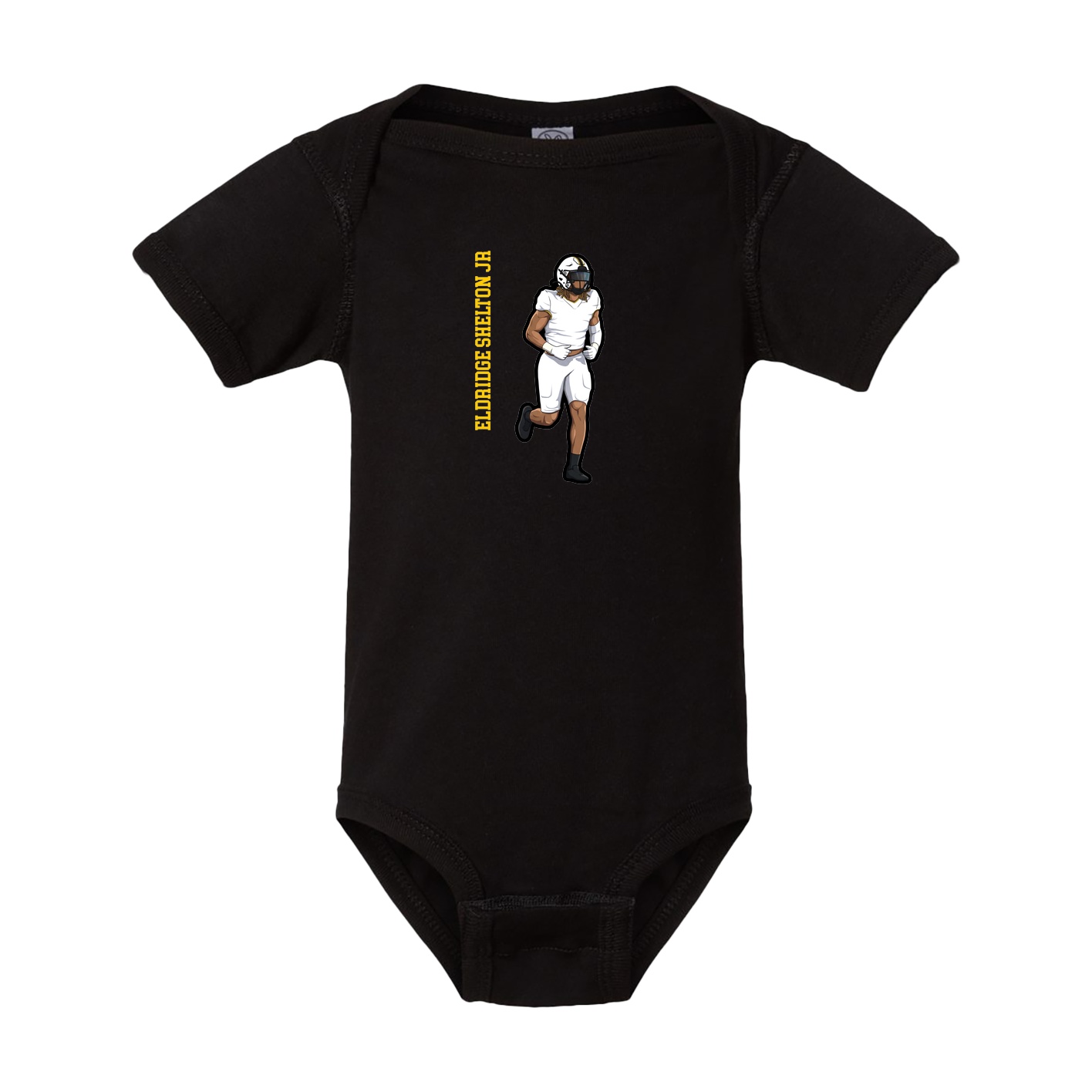 Baby Onesie — Name Vertical in Black