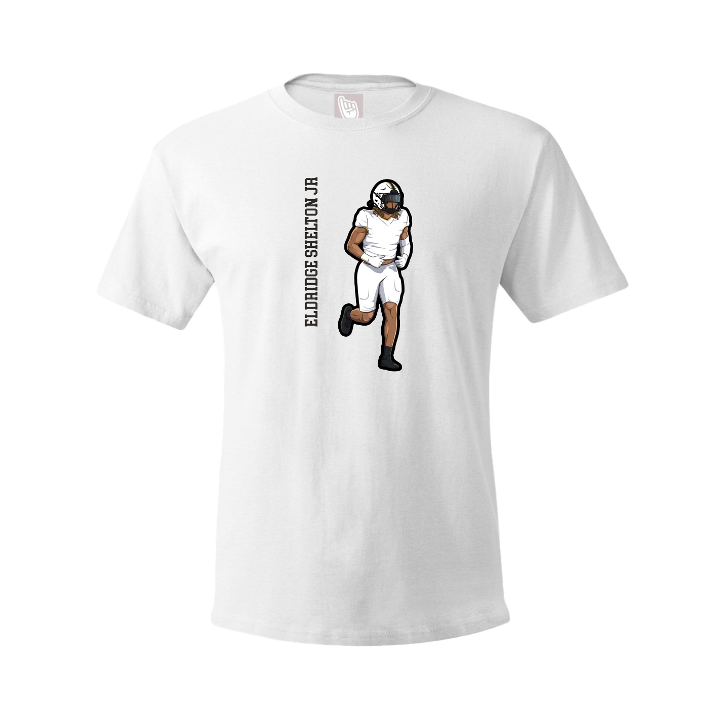 Tee — Name Vertical in White