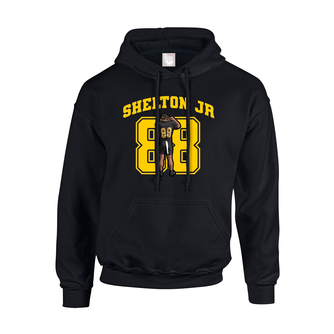 Youth Hoodie — Number in Black