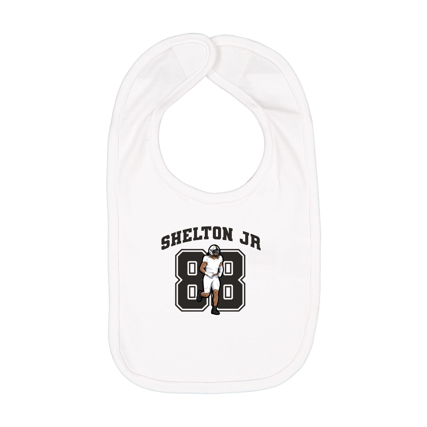 Infant Bib — Number in White