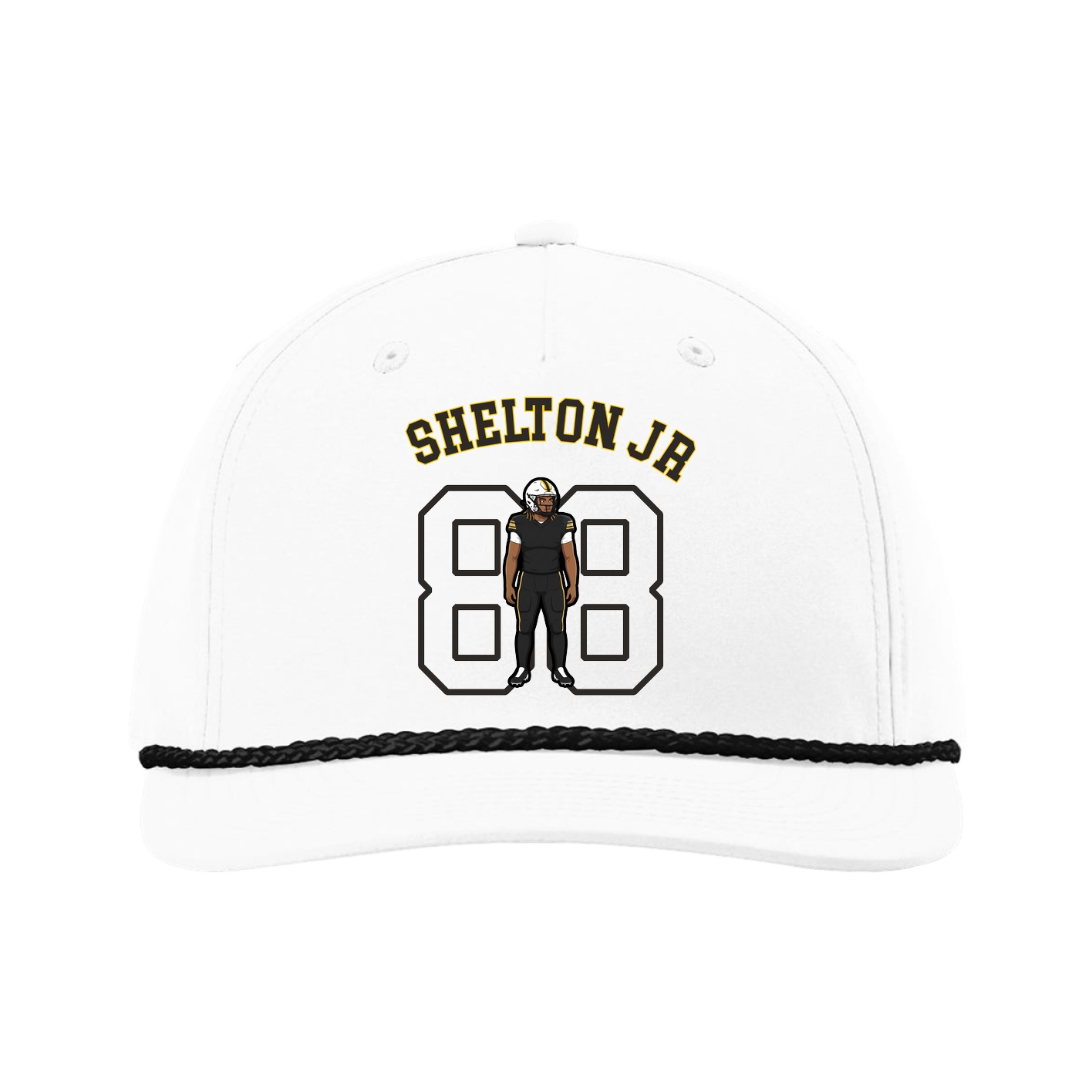 Five-Panel Classic Rope Cap — Shirsey Arch in White