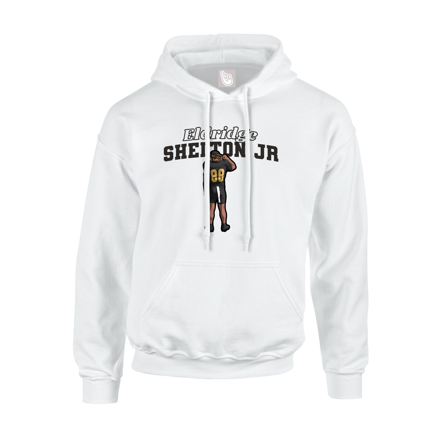 Hoodie — Name Arch in White
