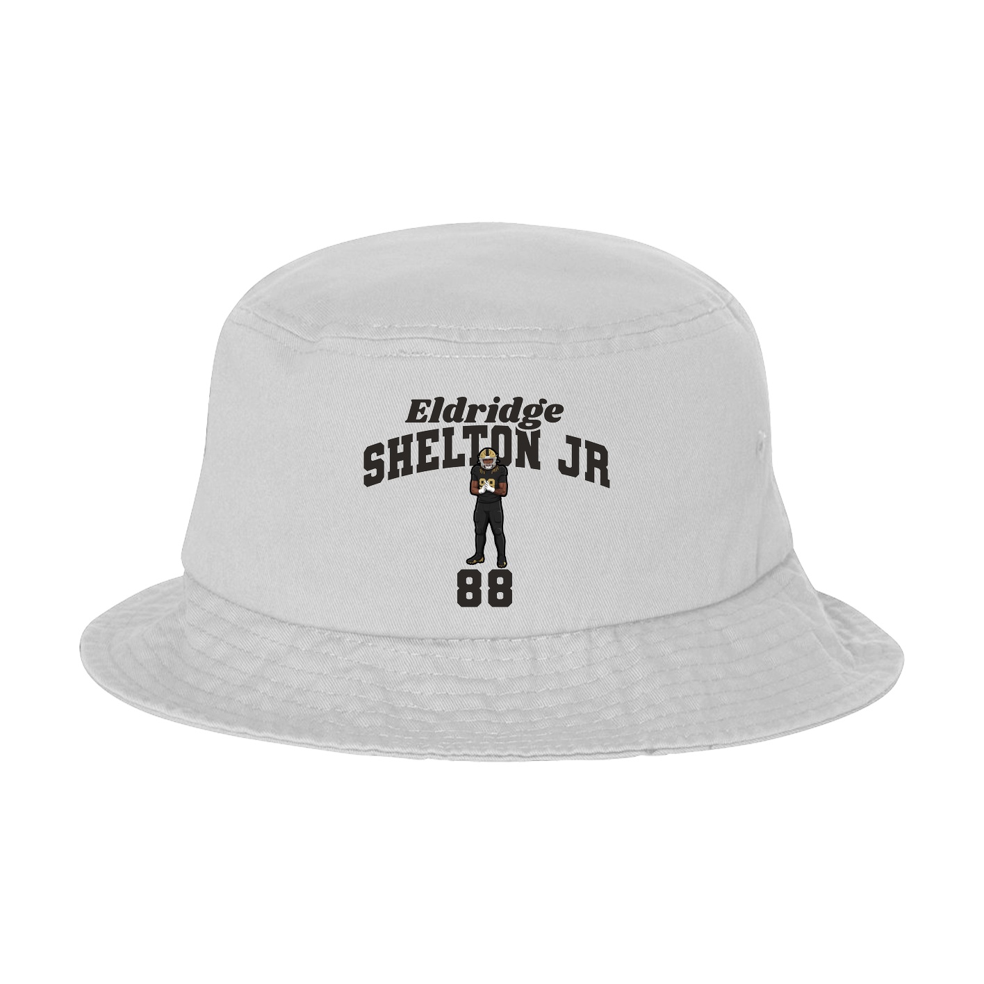 Bucket Cap — Signature Arch in White