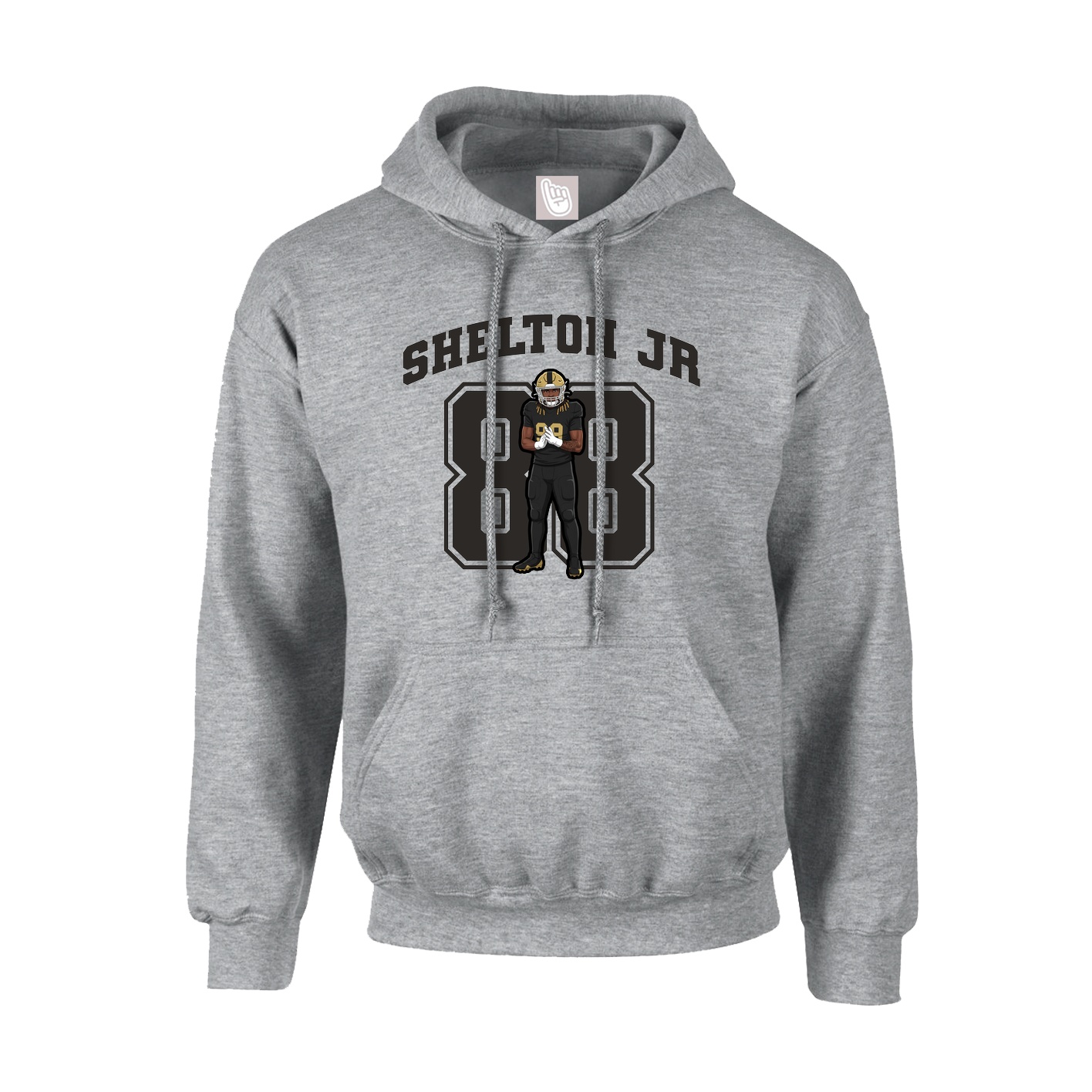 Hoodie — Number in Grey