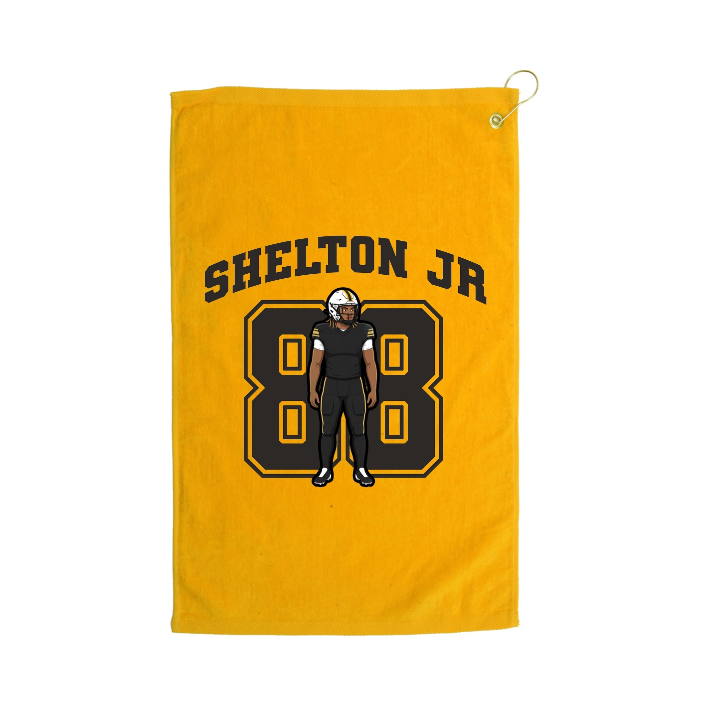 Golf Towel — Number in Gold