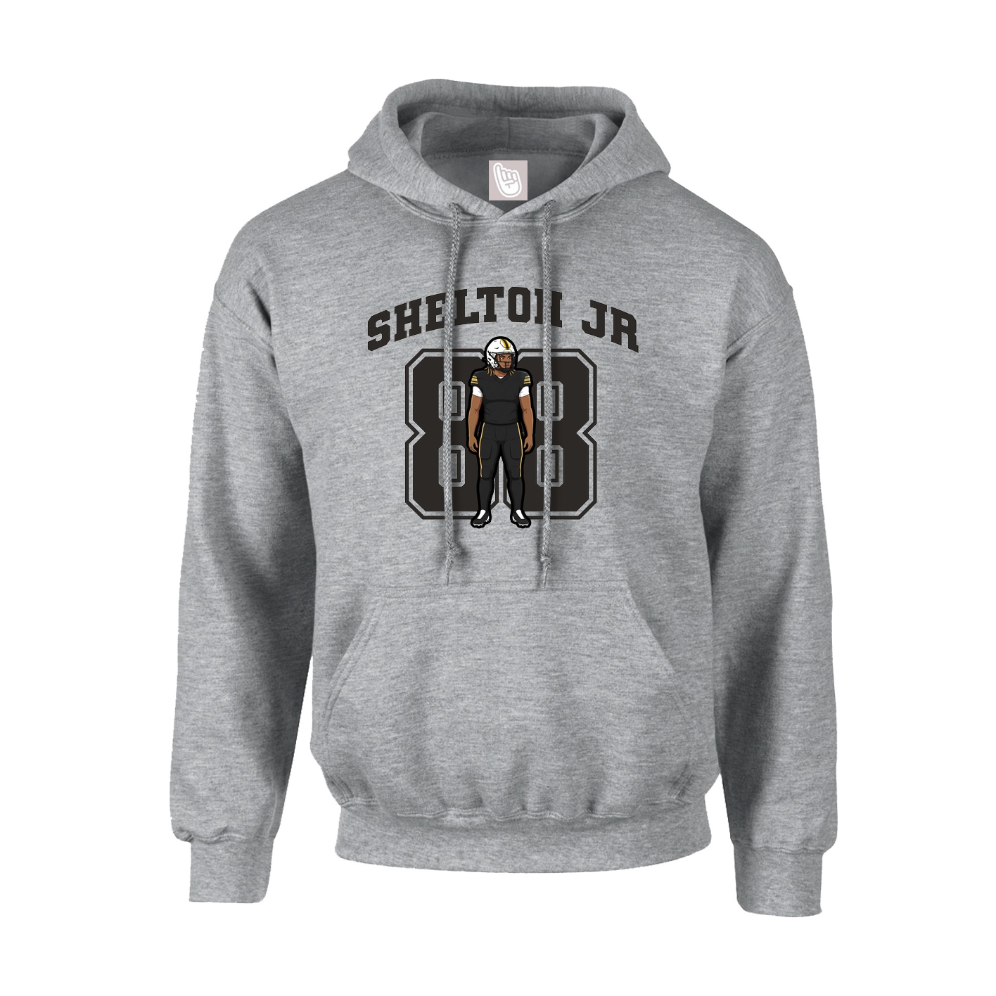 Youth Hoodie — Number in Grey