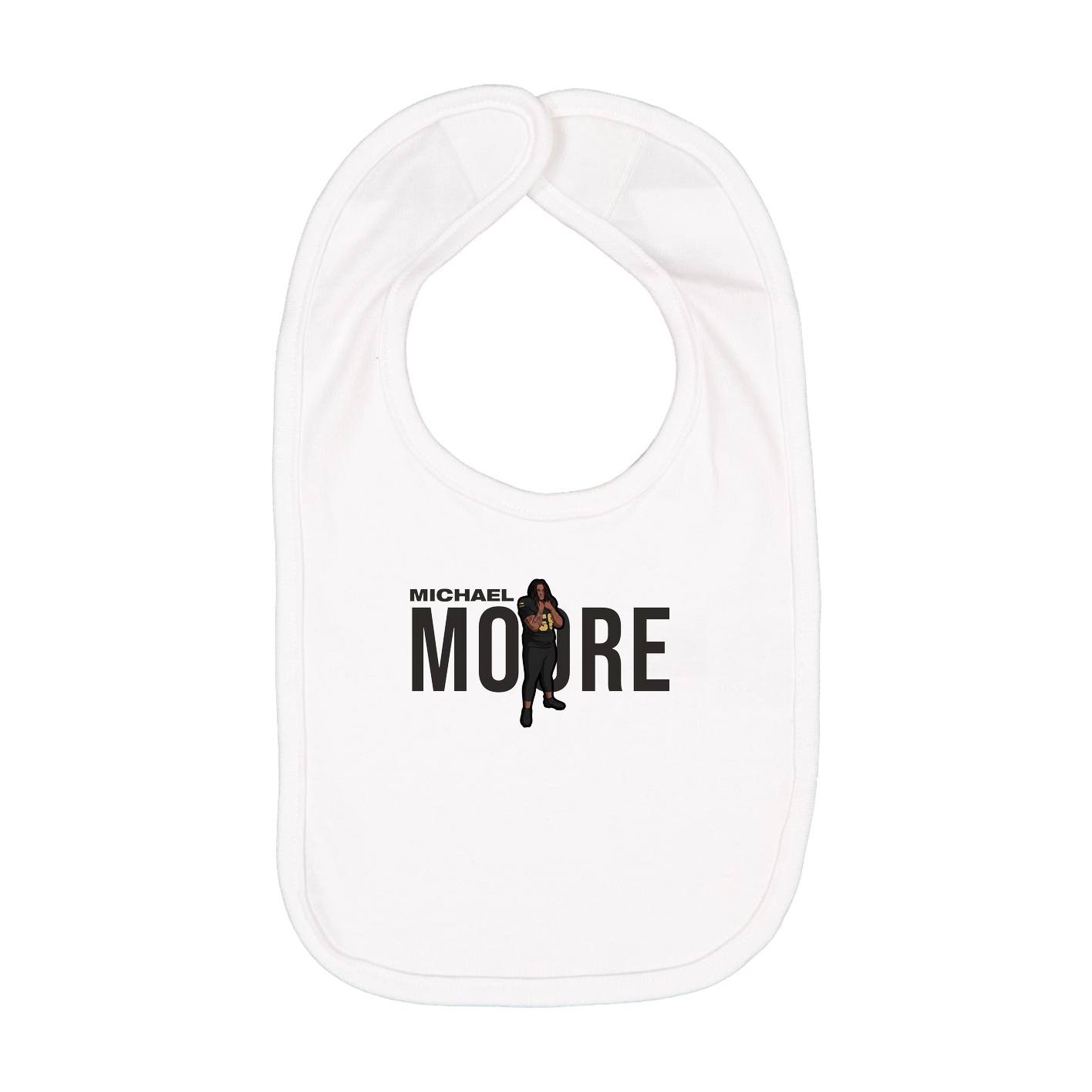 Infant Bib — Player Name in White