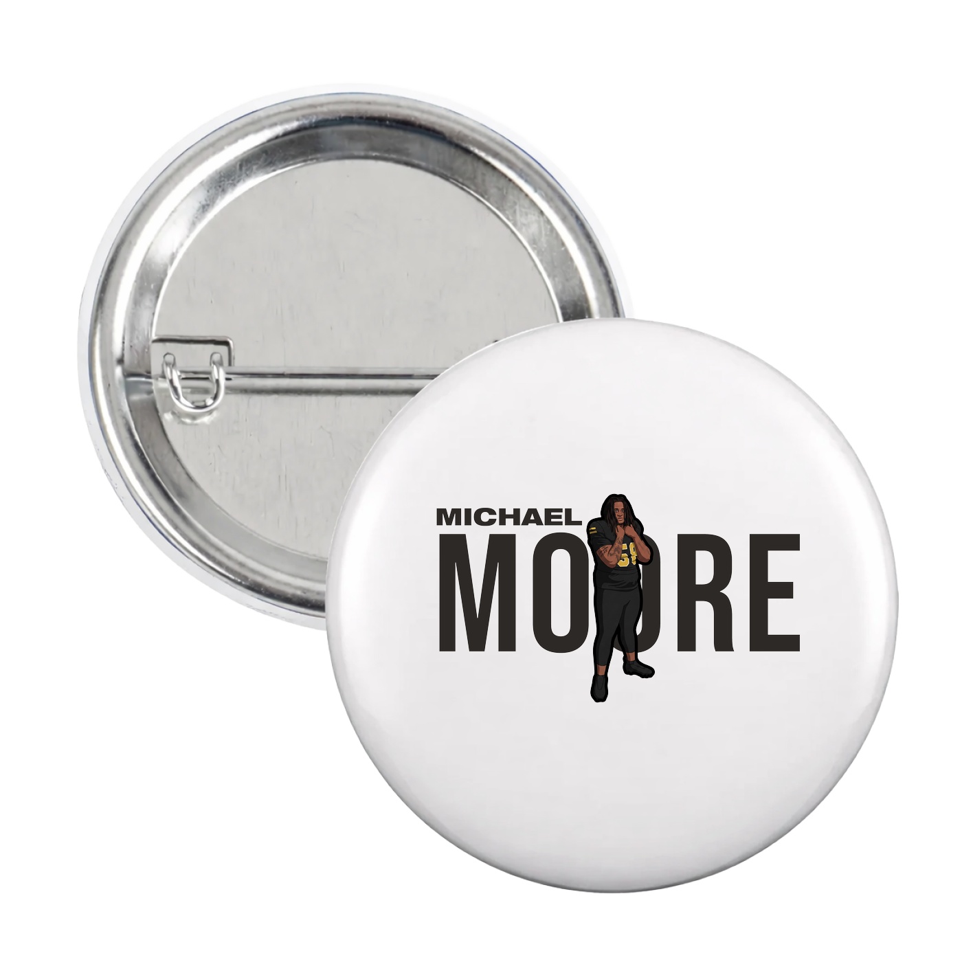 Game Day Button — Player Name in White