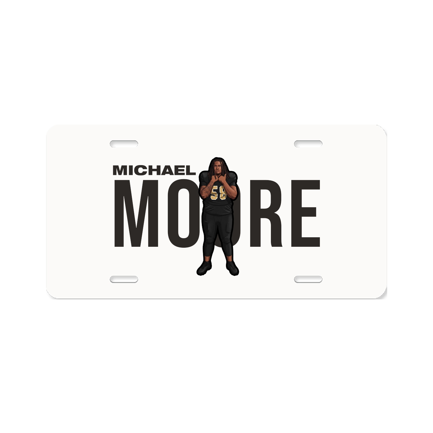 License Plate — Player Name in Classic