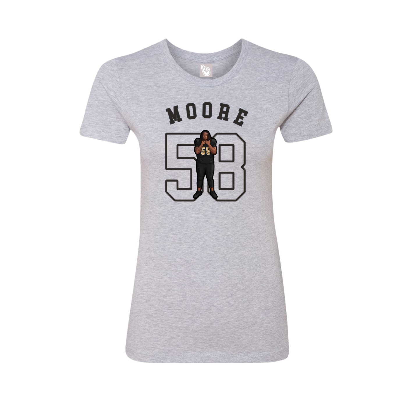 Fitted Women's Tee — Shirsey Arch in Grey
