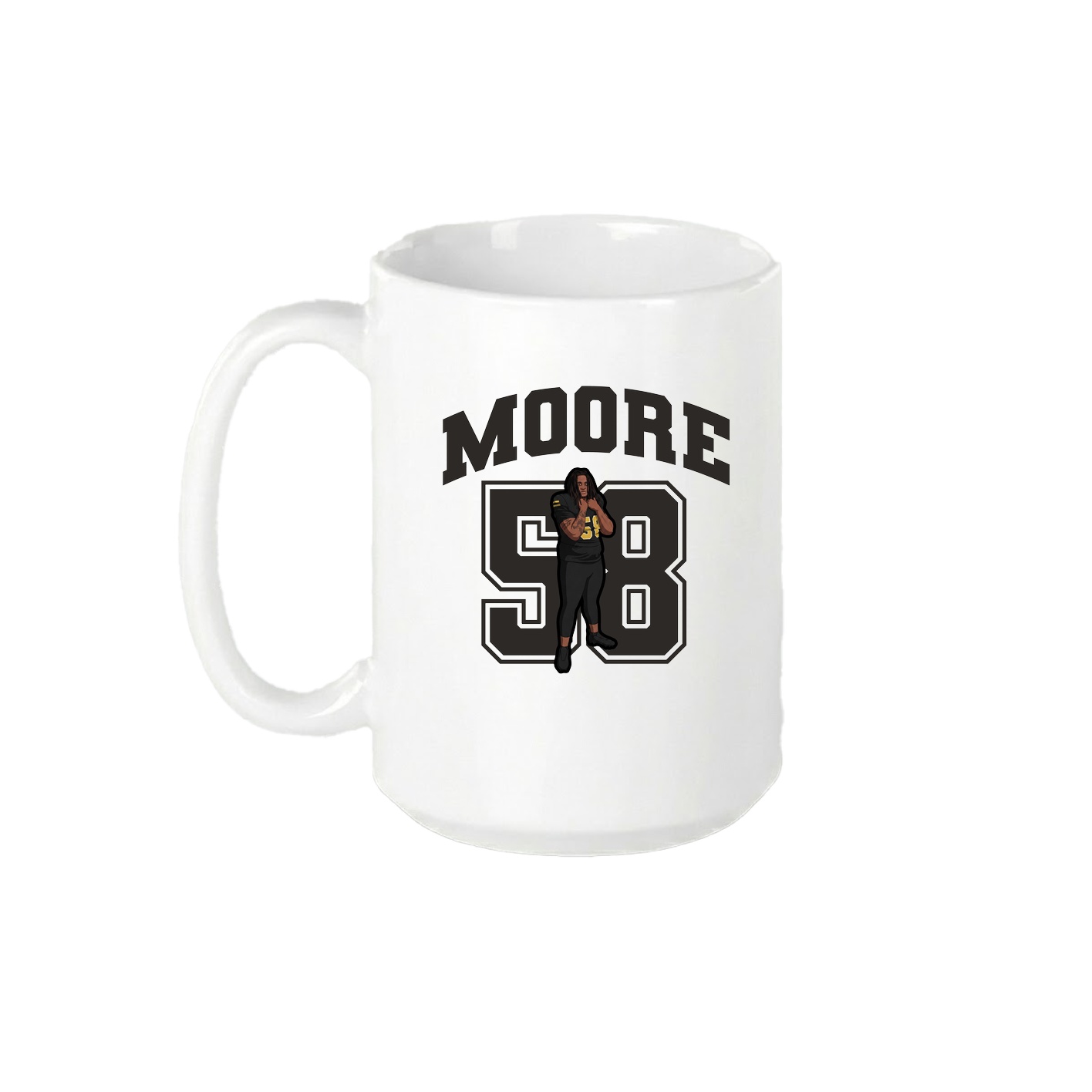 15oz Coffee Mug — Number in White