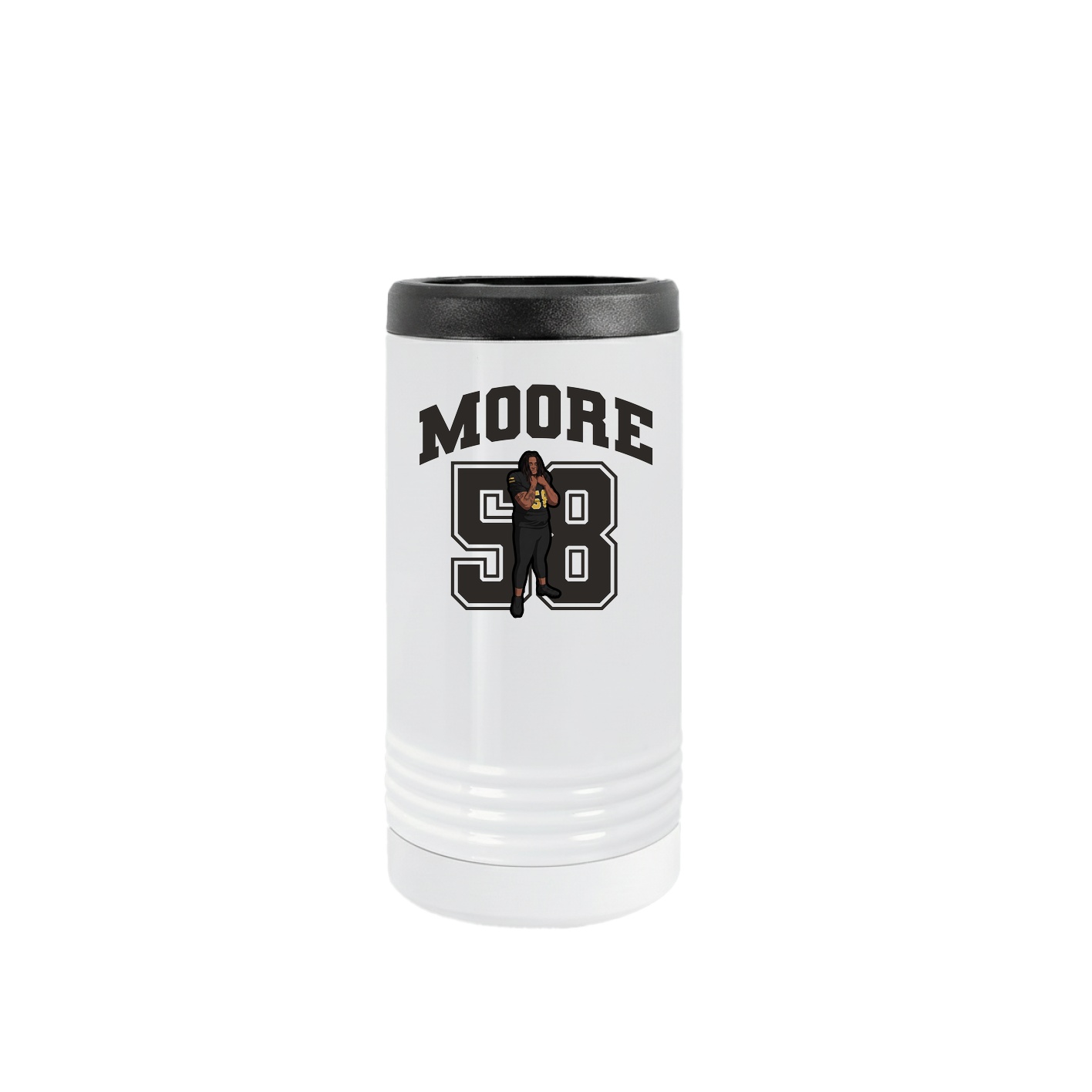 Slim Beverage Holder — Number in White
