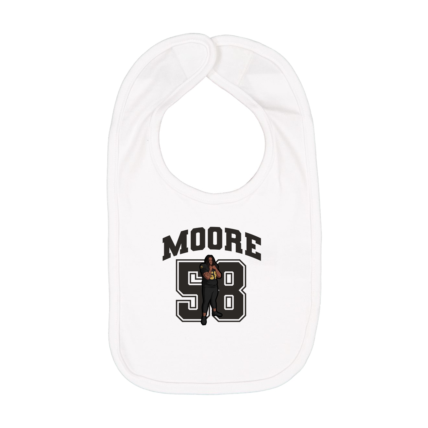 Infant Bib — Number in White