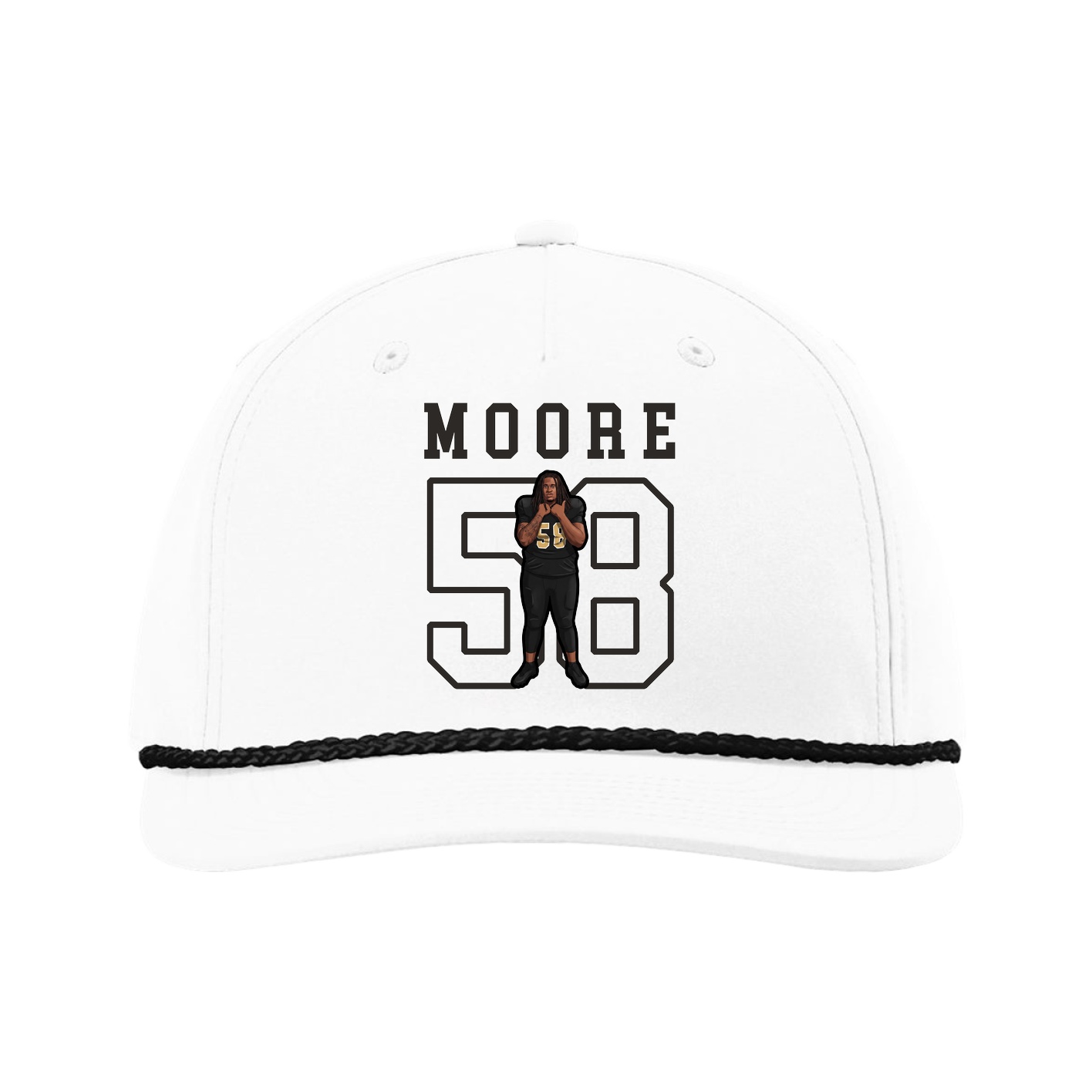 Five-Panel Classic Rope Cap — Shirsey in White
