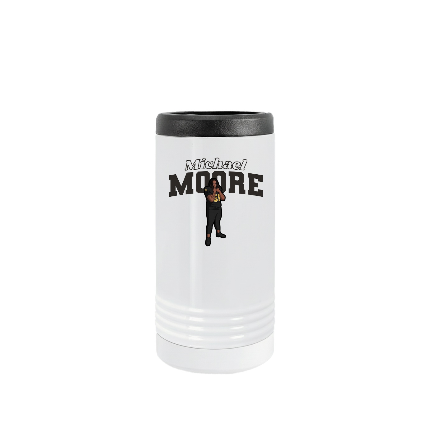Slim Beverage Holder — Name Arch in White