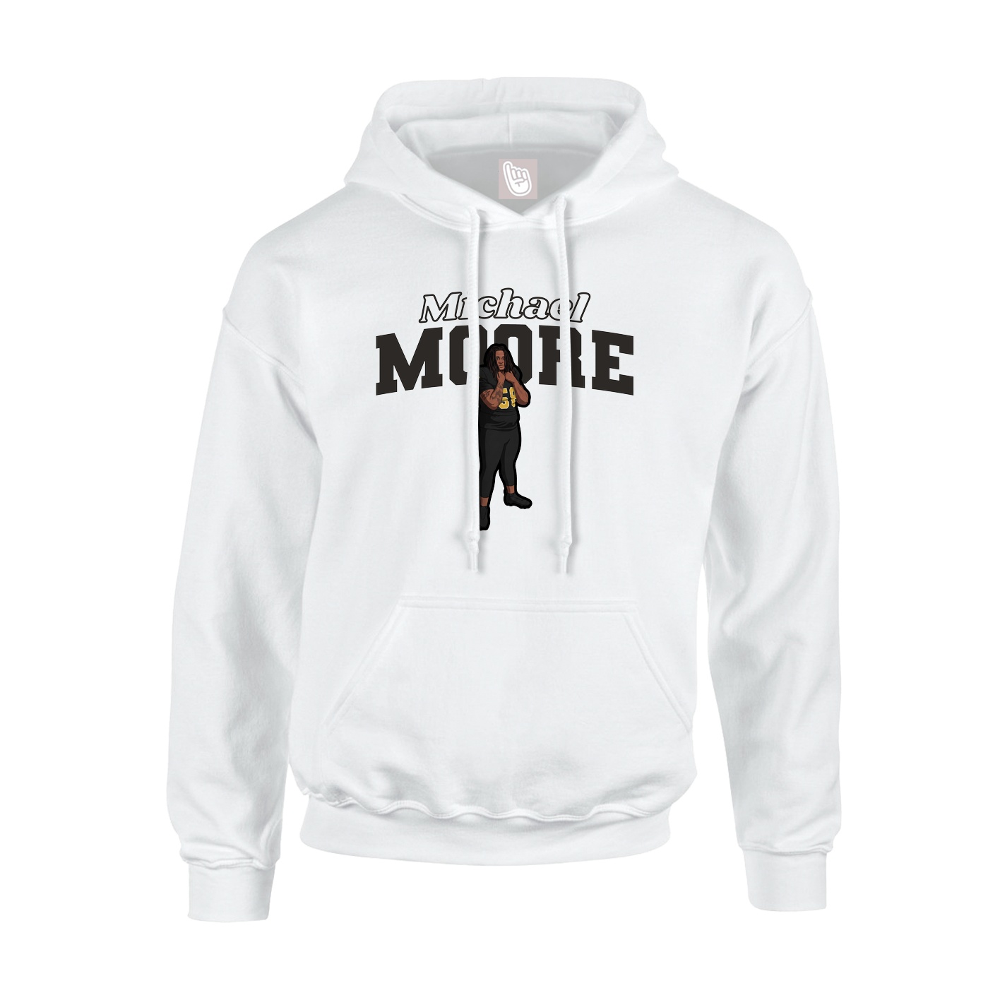 Hoodie — Name Arch in White