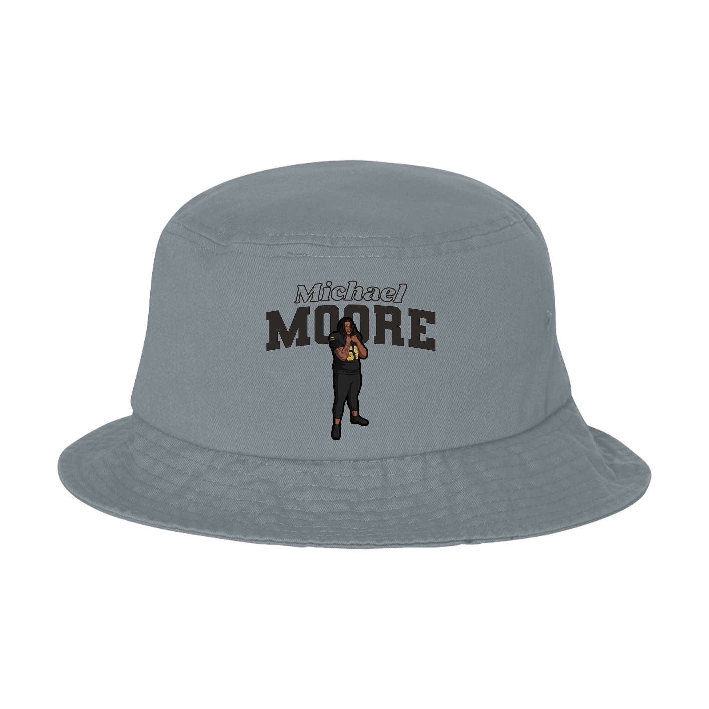 Bucket Cap — Name Arch in Grey