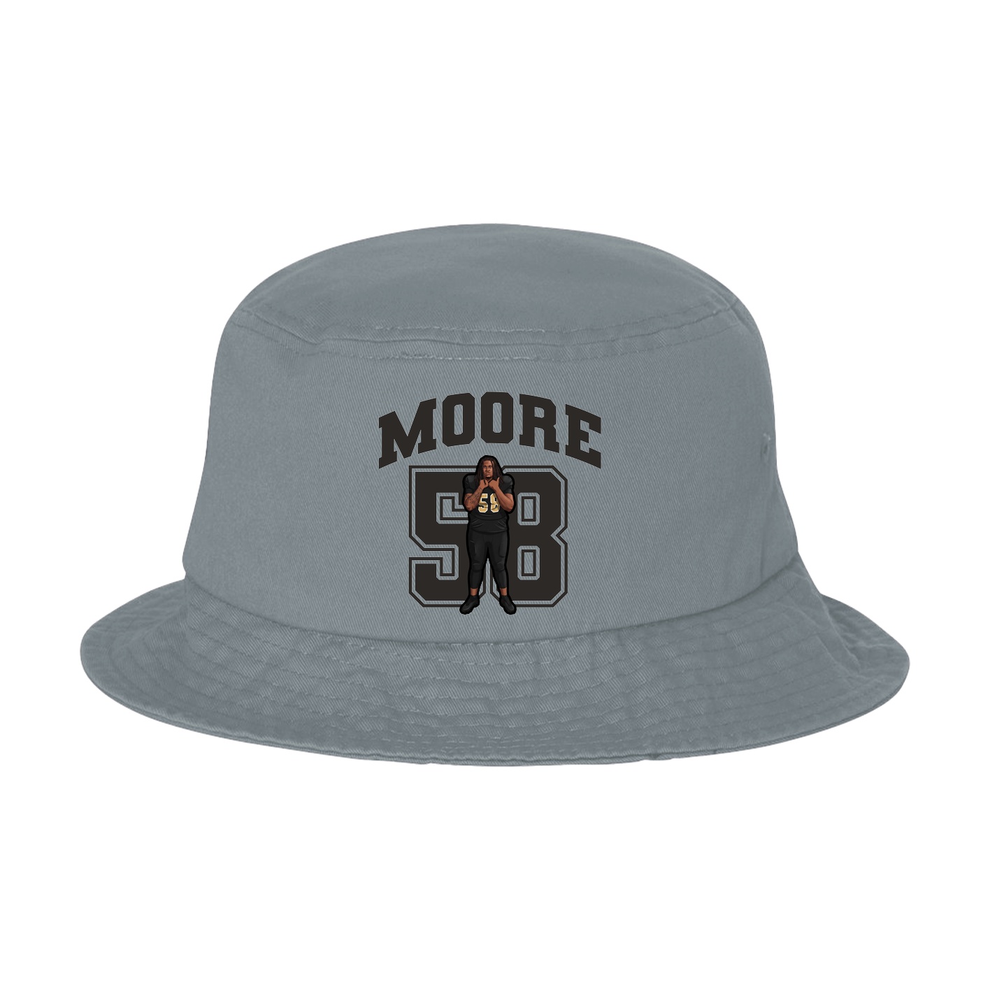 Bucket Cap — Number in Grey