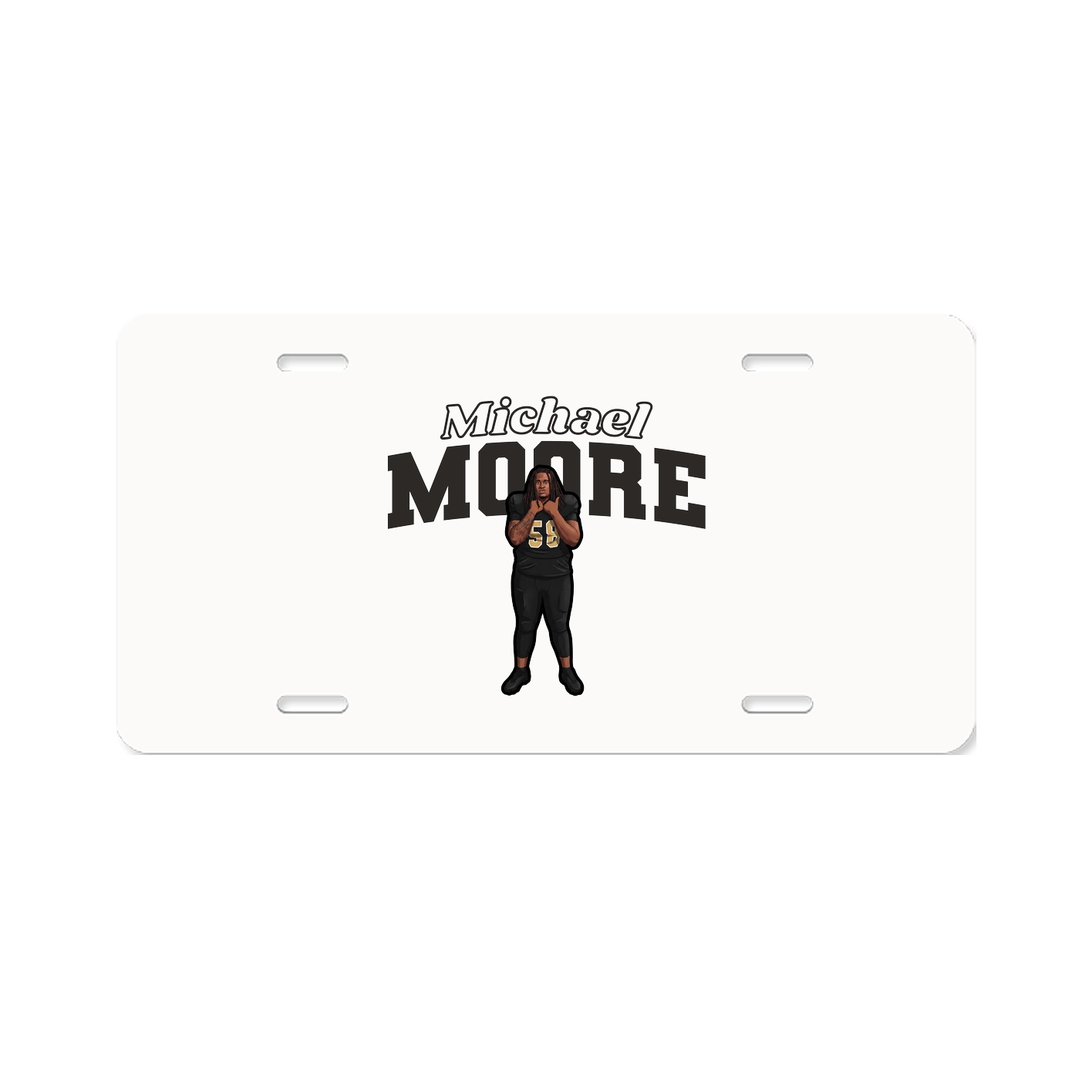 License Plate — Name Arch in Classic