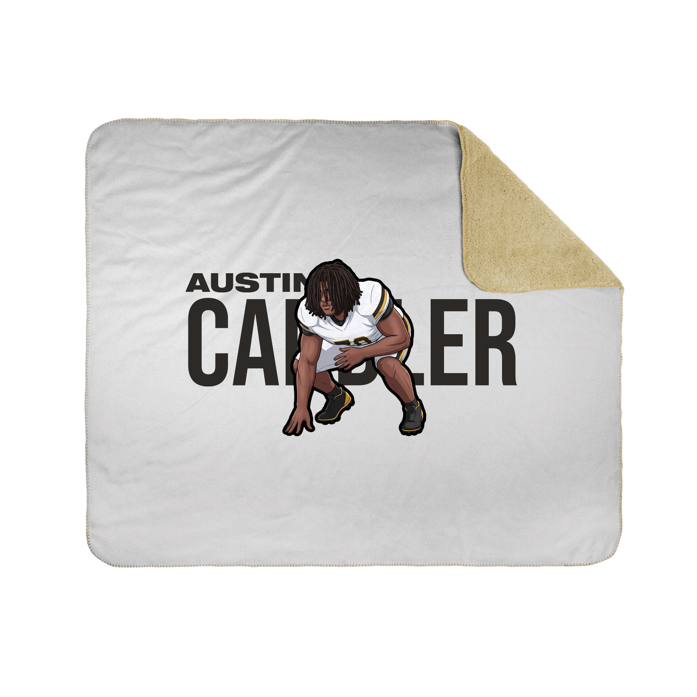 Throw Blanket — Player Name in White