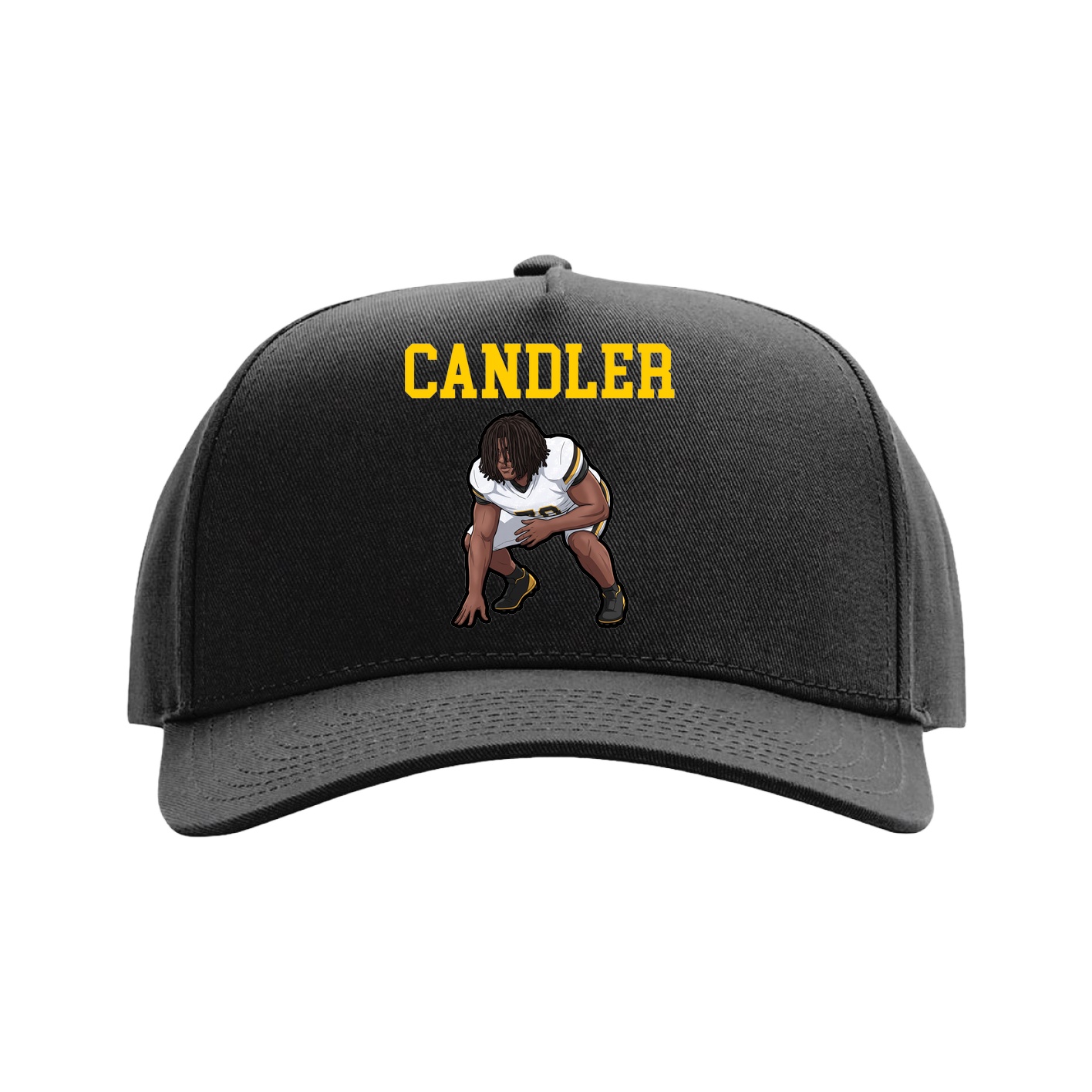 Full Fabric Five-Panel Champ Cap — Shirsey in Black