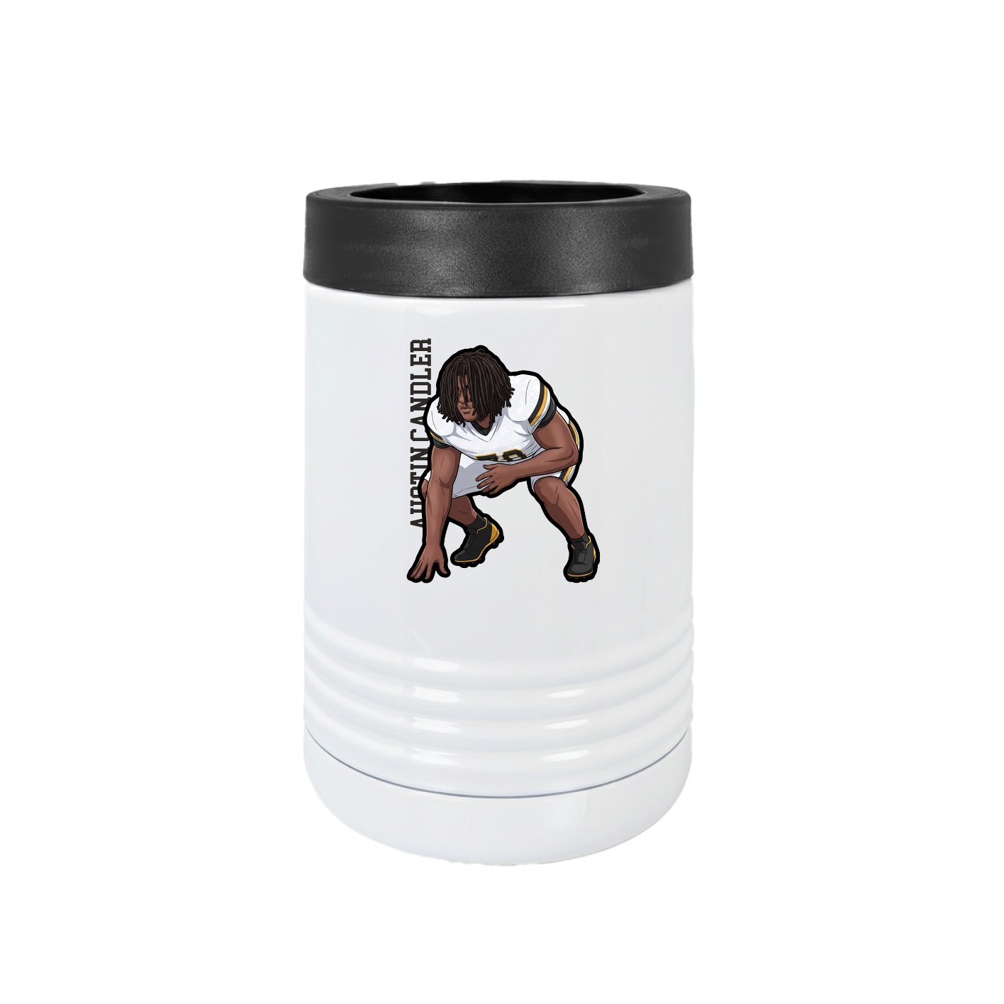 Beverage Holder — Name Vertical in White
