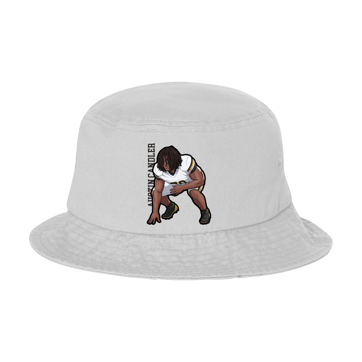 Bucket Cap — Name Vertical in White