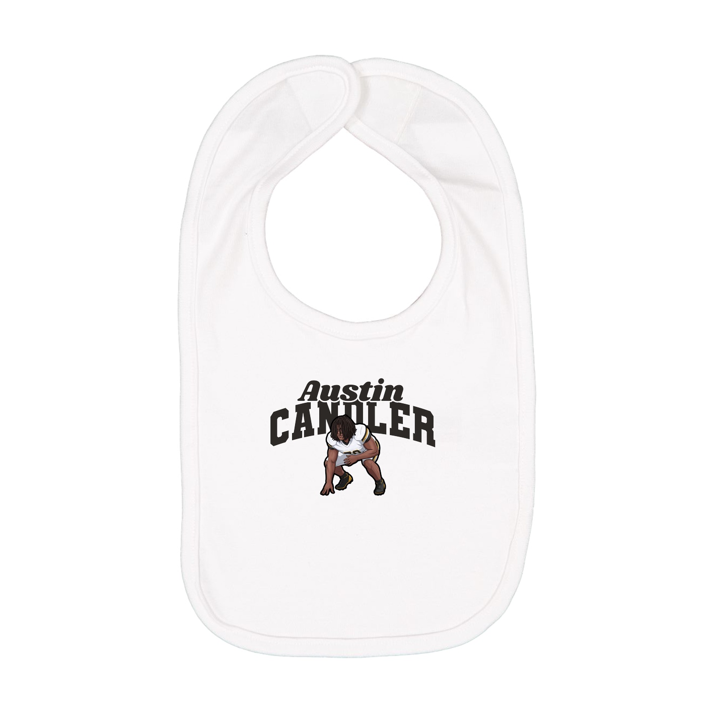 Infant Bib — Signature Arch in White