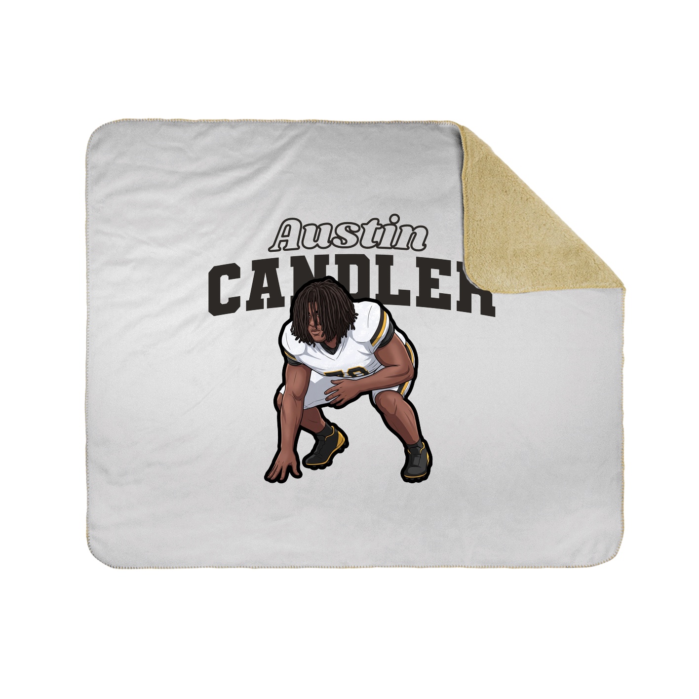 Throw Blanket — Name Arch in White