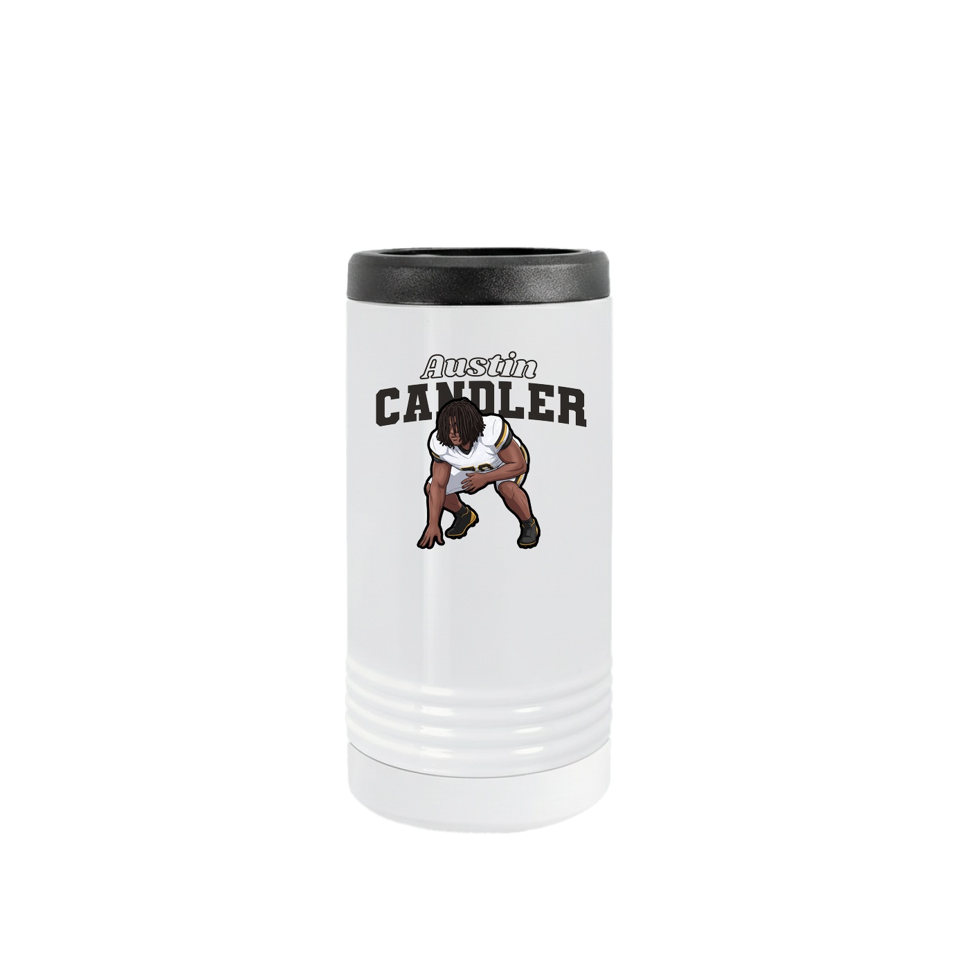 Slim Beverage Holder — Name Arch in White
