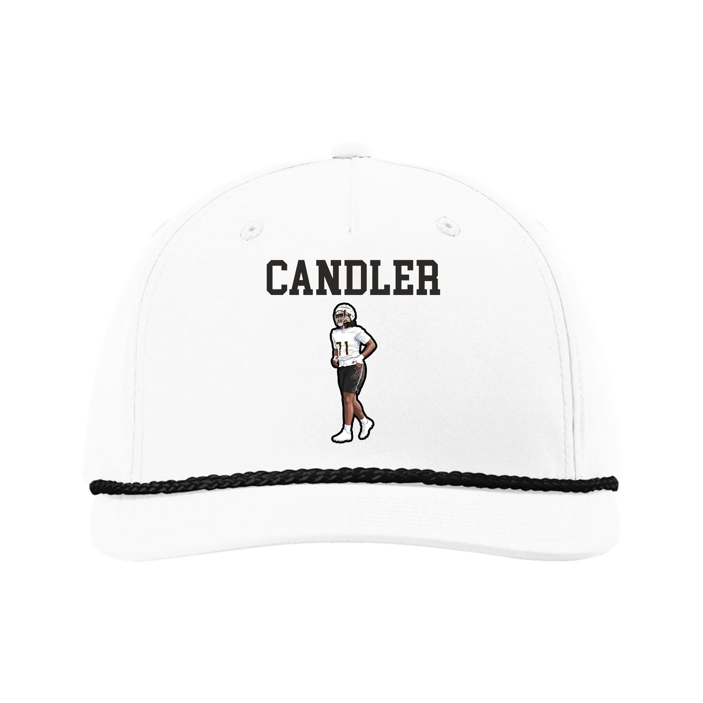 Five-Panel Classic Rope Cap — Shirsey in White