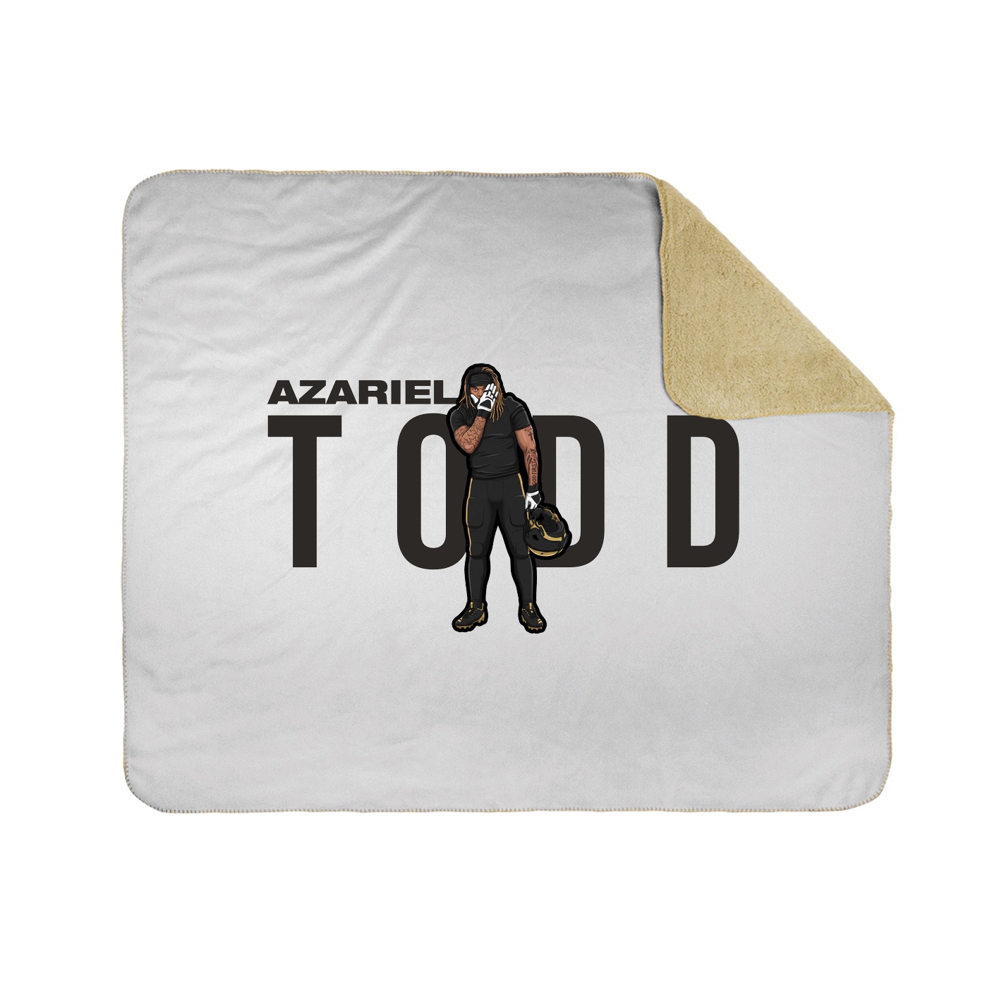Throw Blanket — Player Name in White
