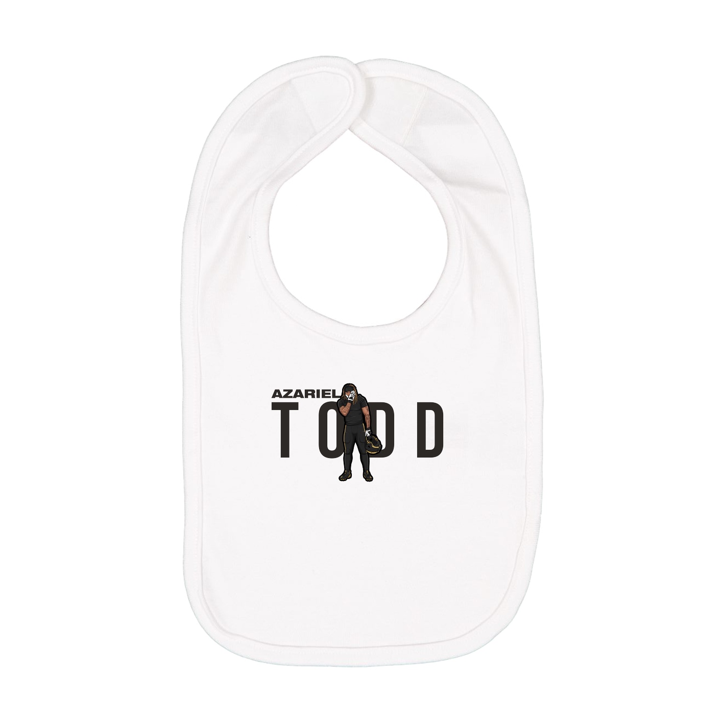 Infant Bib — Player Name in White