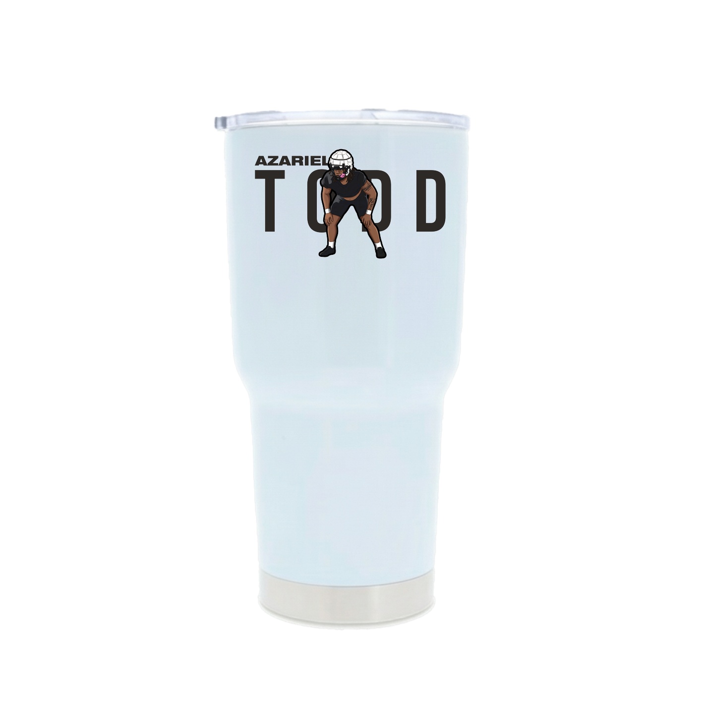 30oz Stainless Steel Tumbler — Player Name in White