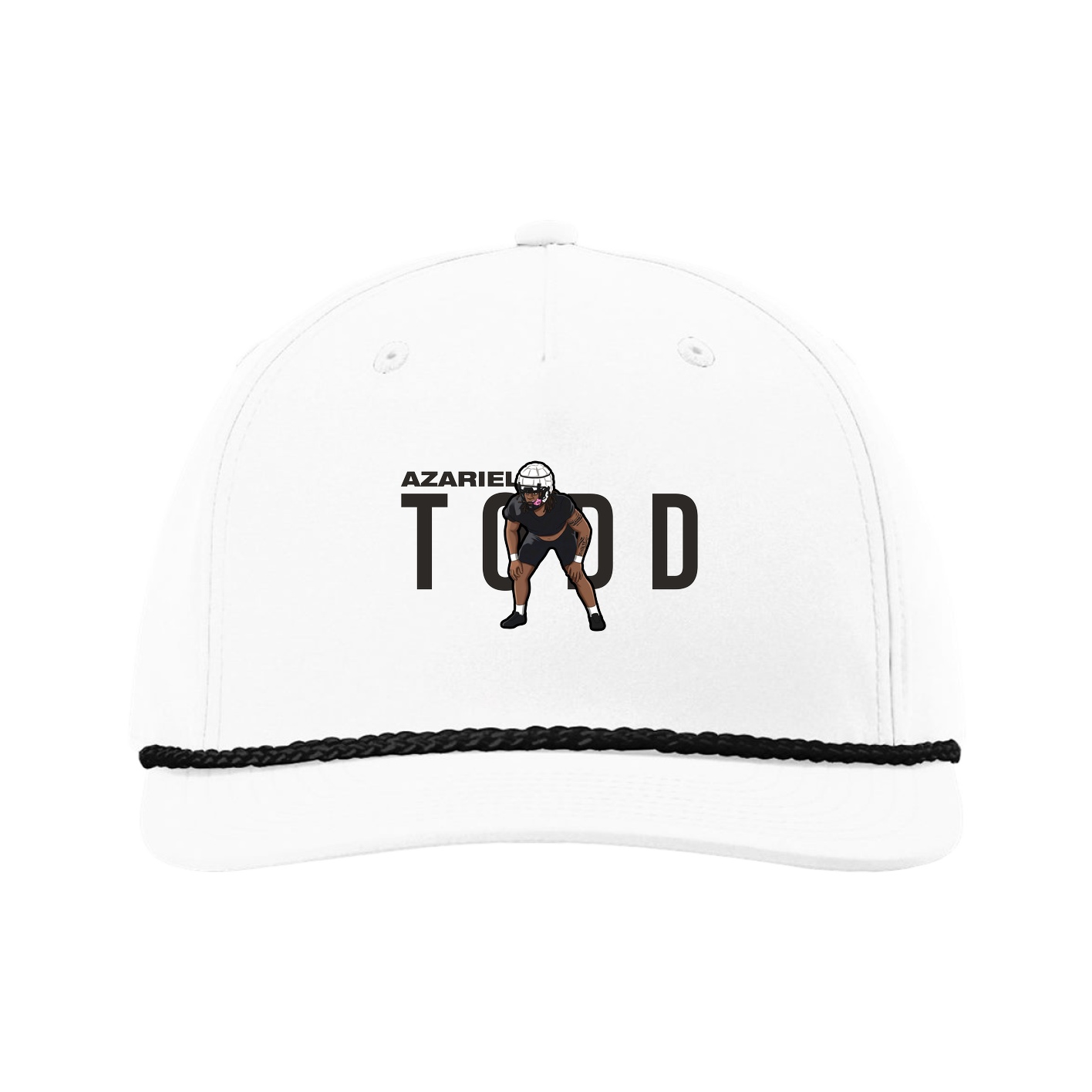 Five-Panel Classic Rope Cap — Player Name in White