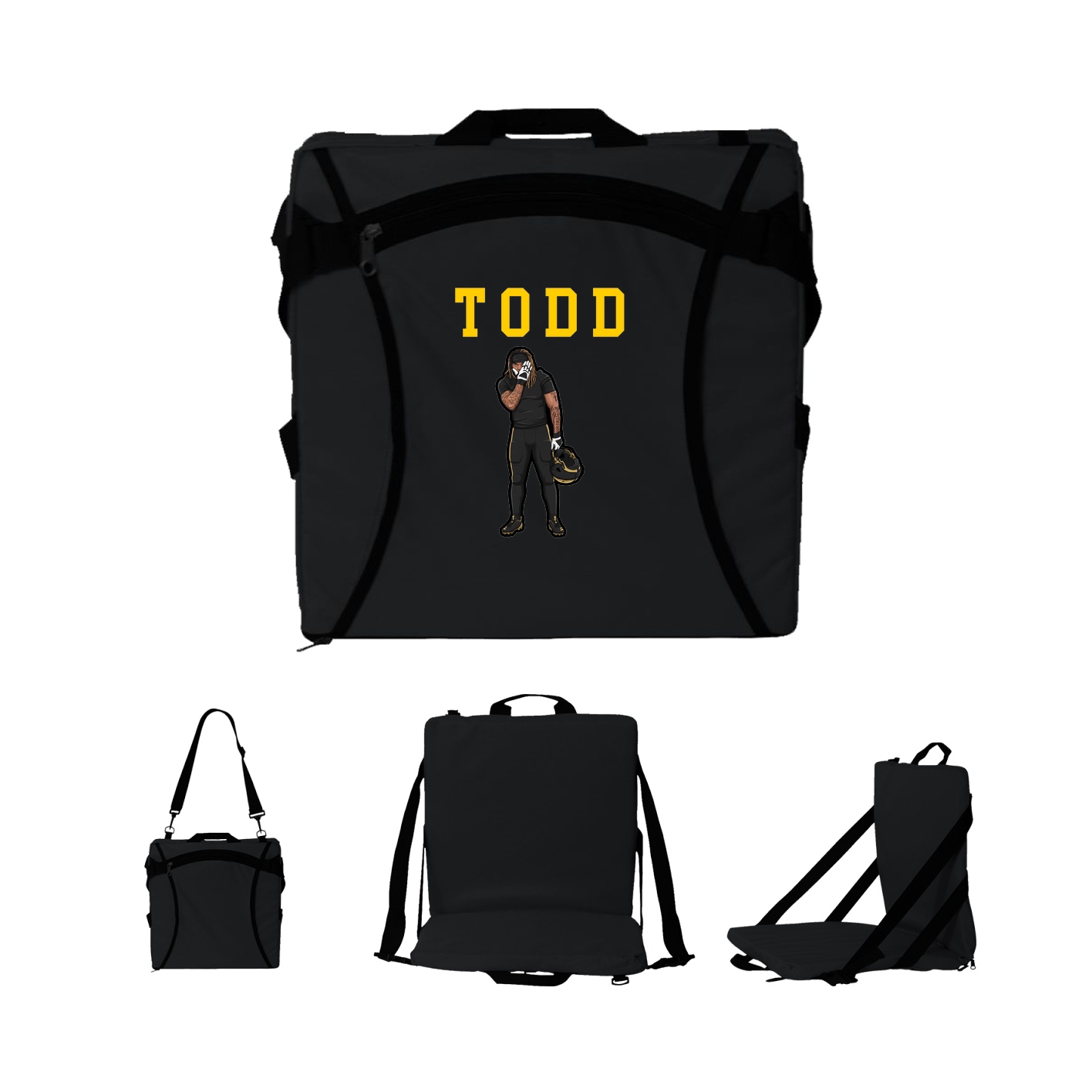 Folding Stadium Seat — Shirsey in Black