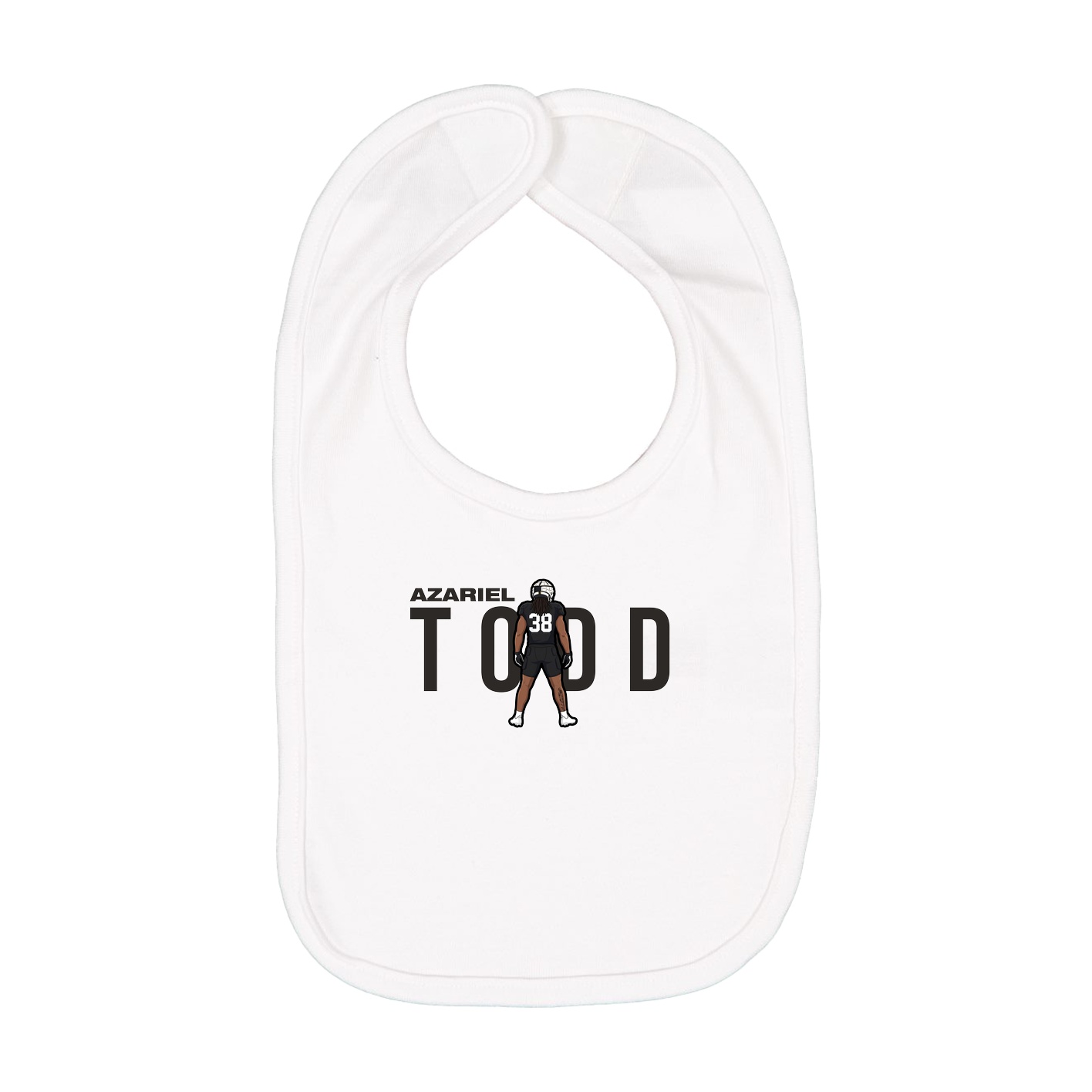 Infant Bib — Player Name in White