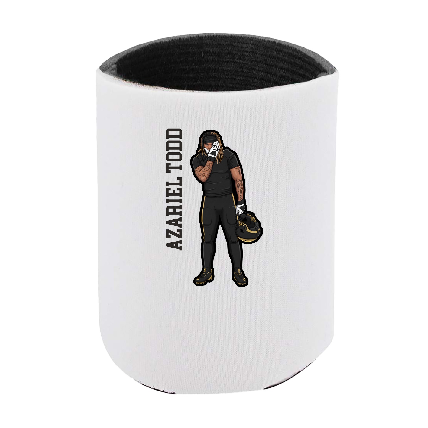 Can Holder — Name Vertical in White
